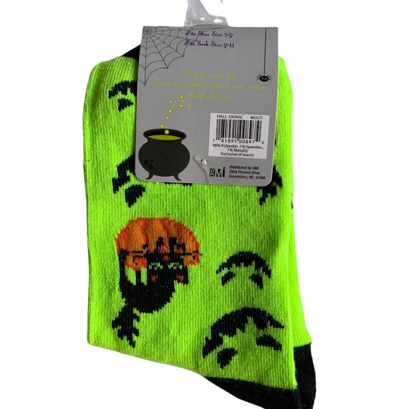 Halloween Socks Skeleton Silver Black Cat Socks Low Cut Unisex Bundle 2 Pairs - Picture 4 of 11